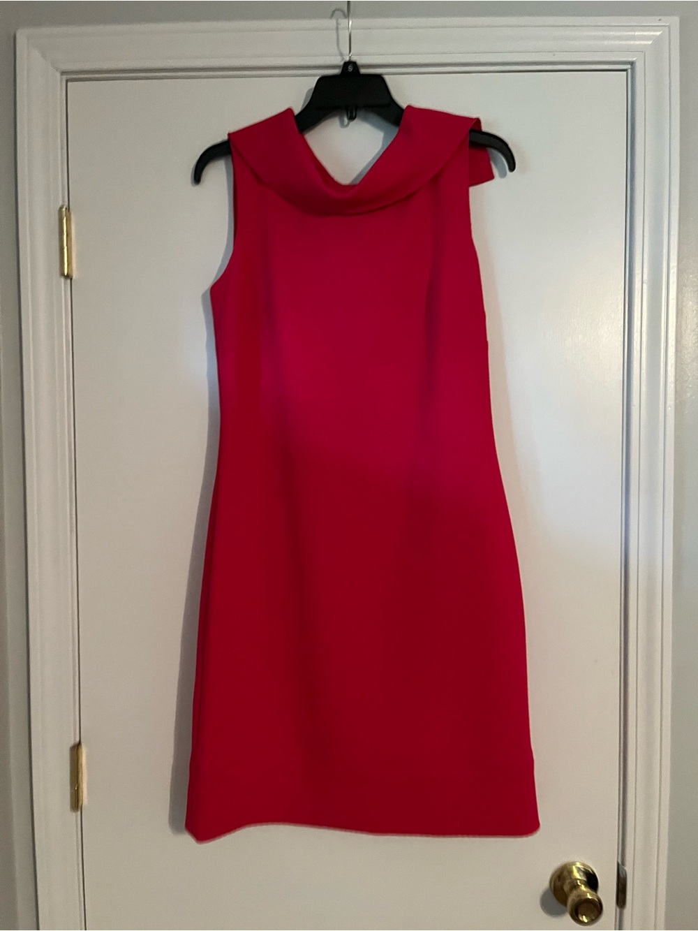 American Living Sleeveless Fuchsia Shift Dress with Cowl Neck